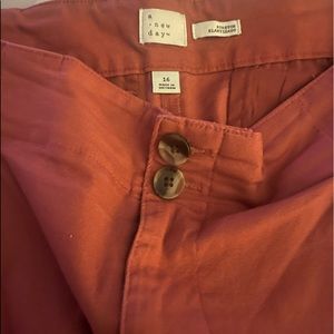 Burnt orange straight leg pants